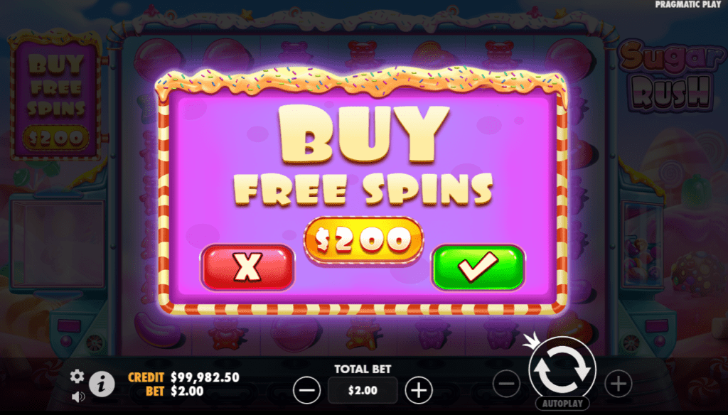 sugar rush buy free spins